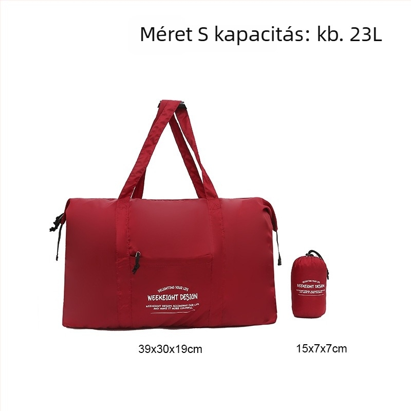Puhe összecsukható utazótáska, nagy kapacitású nylon, kocka alakú, többfunkciós utazásokhoz