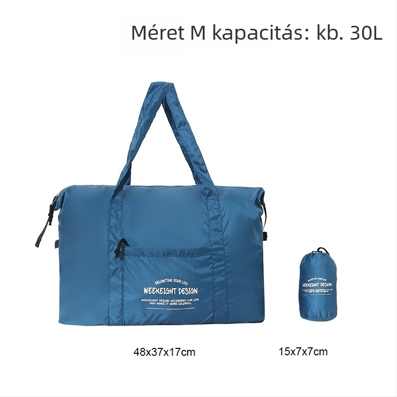 Puhe összecsukható utazótáska, nagy kapacitású nylon, kocka alakú, többfunkciós utazásokhoz
