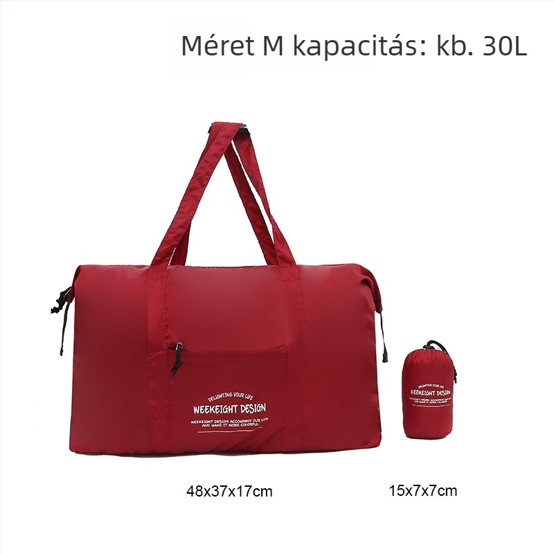 Puhe összecsukható utazótáska, nagy kapacitású nylon, kocka alakú, többfunkciós utazásokhoz