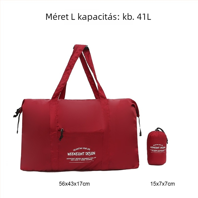 Puhe összecsukható utazótáska, nagy kapacitású nylon, kocka alakú, többfunkciós utazásokhoz