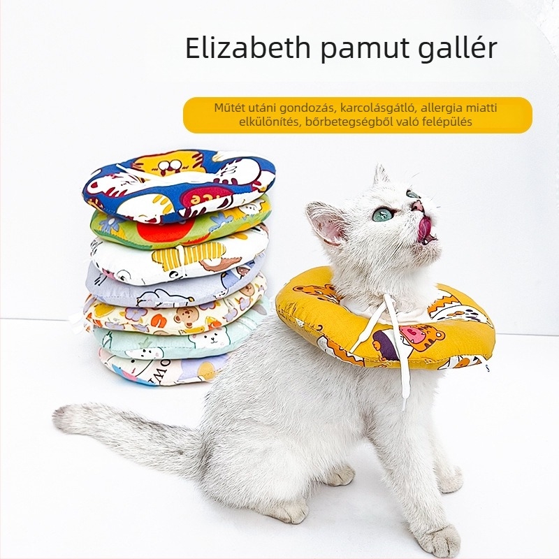 Puha Elizabethán gallér háziállatoknak, védő kónusz macskáknak és kutyáknak, több méretben