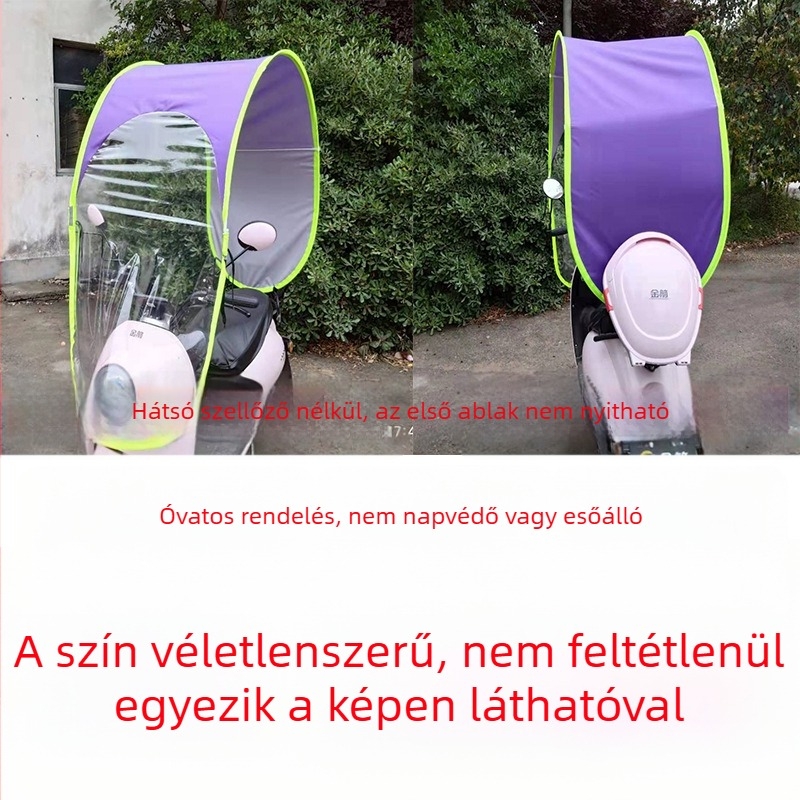 Elektromos jármű napvédő sátor 210T poliészter anyaggal, keret rostból, kézi nyitás, UPF >40, vízálló