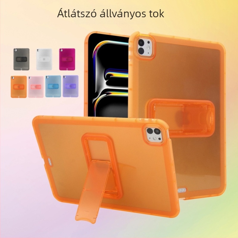Átlátszó TPU védőtok kihajtható állvánnyal iPad 11 hüvelykes és 10,2 hüvelykes modellekhez