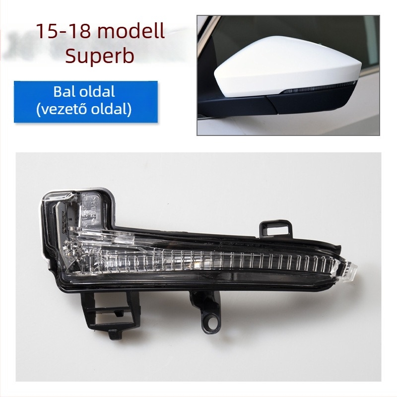 Külső tükrön található irányjelző fény Volkswagen, Skoda Superb és Octavia modellekhez, 2006–2021
