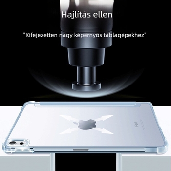 Tollhelyes védőtok iPad 9, iPad Air 10.9 és iPad Pro 11-hez — átlátszó, puha szélek, DIY dizájn