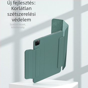Mini7 védőtok Pro 11-hez, Air 5-höz és a 12,9 hüvelykes iPad Pro-hoz, három az egyben, kettős oldalú klip és mágneses rögzítés