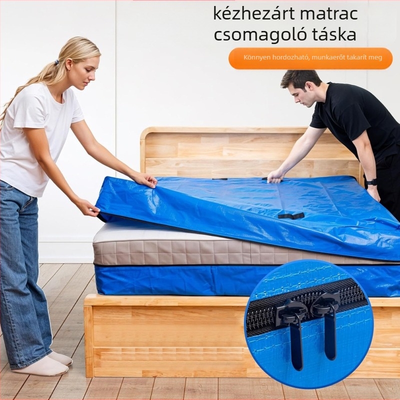 Matrac csomagoló táska, modell 218, kocka alakú, polipropilén anyagú, sokoldalú költöztetéshez