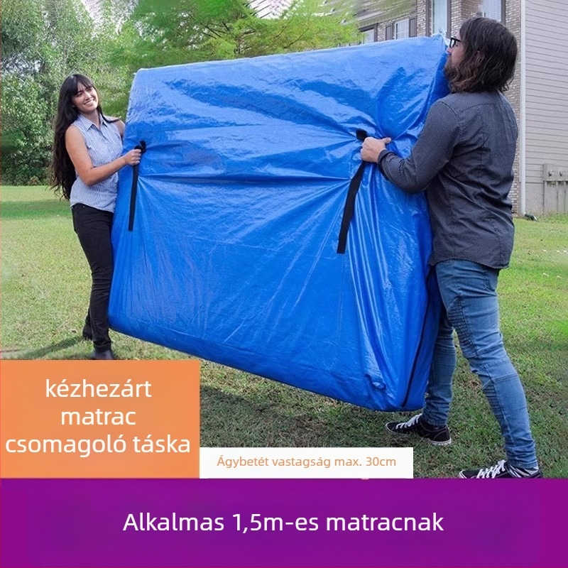 Matrac csomagoló táska, modell 218, kocka alakú, polipropilén anyagú, sokoldalú költöztetéshez