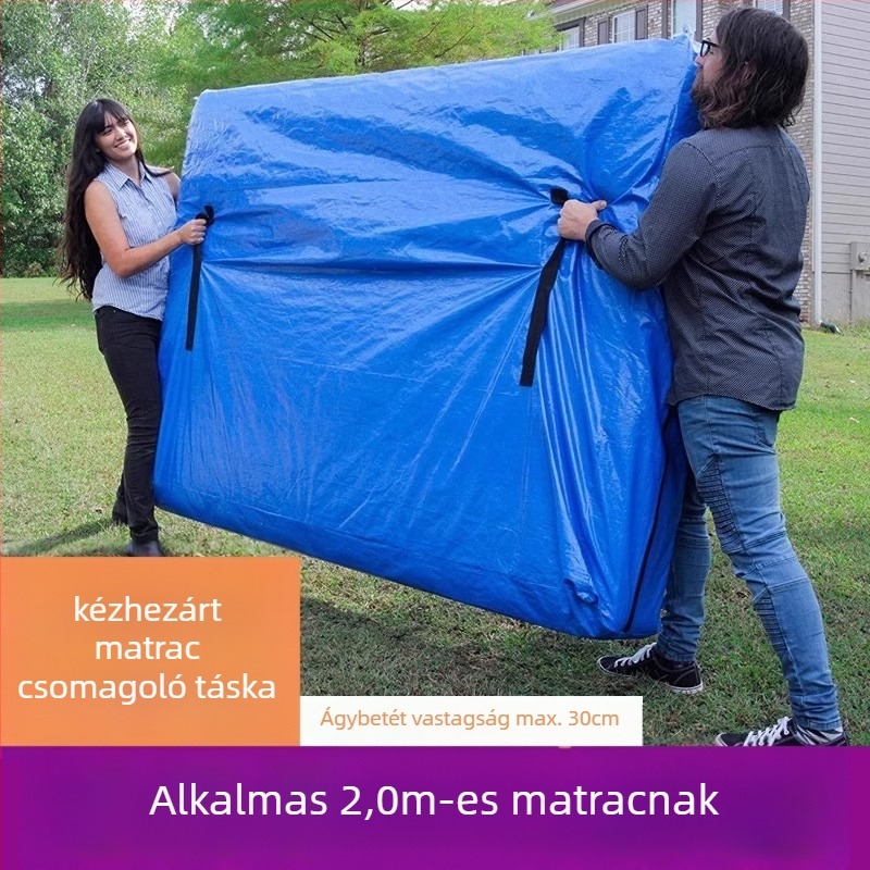 Matrac csomagoló táska, modell 218, kocka alakú, polipropilén anyagú, sokoldalú költöztetéshez