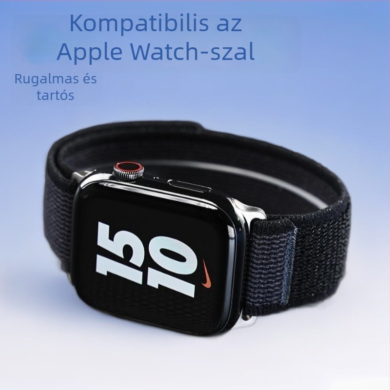 Apple Watch nylon fonott szíj Velcro záródással, kód Wild Energy Loop Velcro, Apple Watch-kompatibilis, testreszabható interfészméretek
