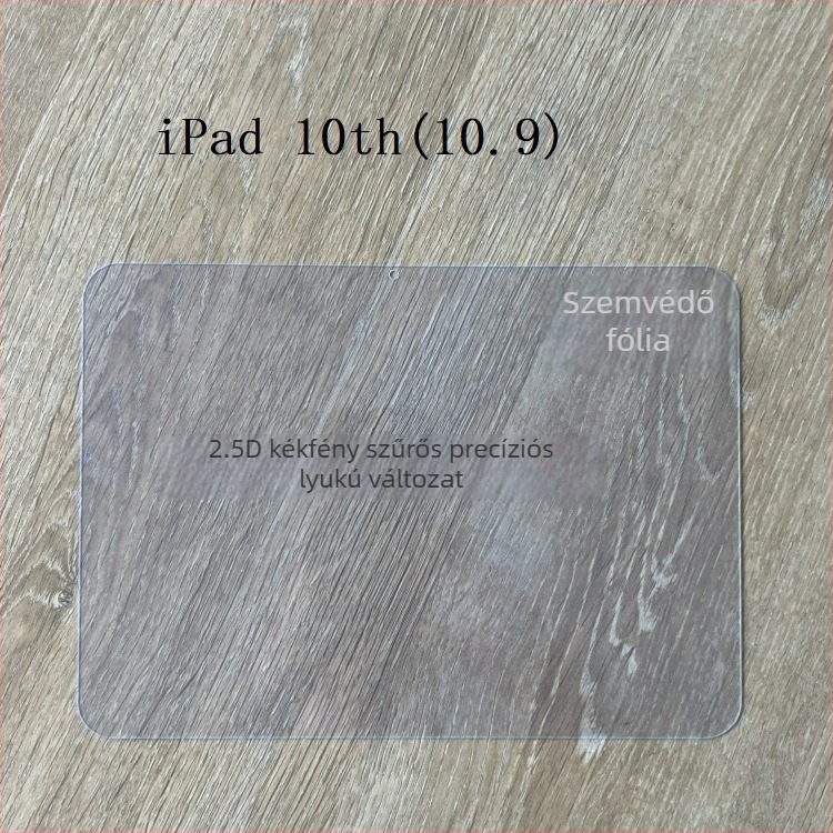 Edzett üveg képernyővédő iPad 10. generációhoz (2024) és iPad 11. generációhoz (2025) – kékfény-szűrő, matt frosted felület, 2.5D ívelt élek, teljes lefedettség, anti-ujjlenyomat, anti-karcolás, porálló