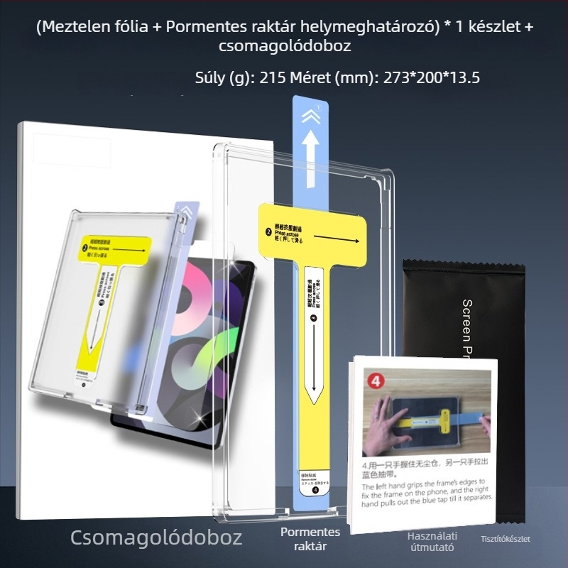 Edzett üveg képernyővédő iPad 10. generációhoz (2024) és iPad 11. generációhoz (2025) – kékfény-szűrő, matt frosted felület, 2.5D ívelt élek, teljes lefedettség, anti-ujjlenyomat, anti-karcolás, porálló