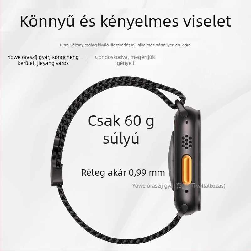 Redmi Watch 6-hoz készült szíj Milanese csattal, parachute típusú, kompatibil Xiaomi Band 9 Pro és Huawei Fit4