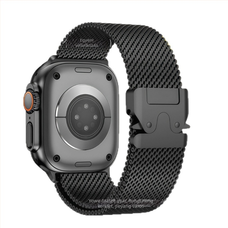 Redmi Watch 6-hoz készült szíj Milanese csattal, parachute típusú, kompatibil Xiaomi Band 9 Pro és Huawei Fit4