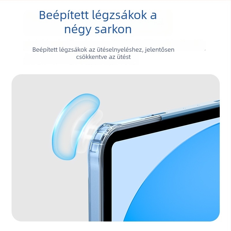 iPad 11 védőtok, 10,9 hüvelyk, szilikon–akril hibrid, hajlítás elleni védelem