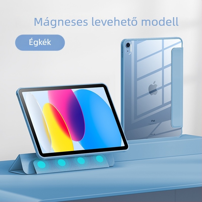 iPad 11 védőtok, 10,9 hüvelyk, szilikon–akril hibrid, hajlítás elleni védelem