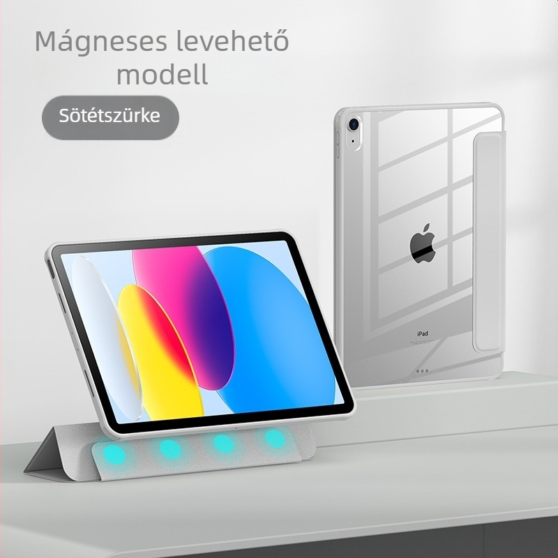 iPad 11 védőtok, 10,9 hüvelyk, szilikon–akril hibrid, hajlítás elleni védelem