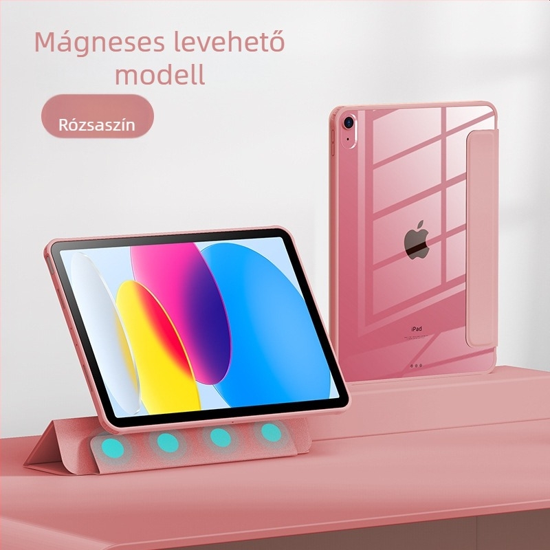 iPad 11 védőtok, 10,9 hüvelyk, szilikon–akril hibrid, hajlítás elleni védelem