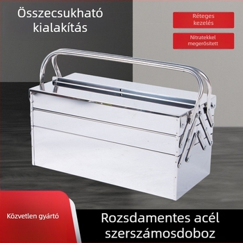 Rozsdamentes acél hordozható szerszámtartó - Nagy kapacitású, Többfunkciós tároló