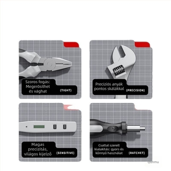 Családi javító szerszámkészlet autóba szerelhető szerszámos ládával, szénacélból, 81-100 darab