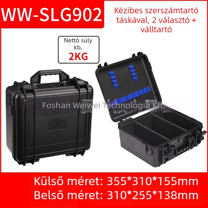 Weiwen Műanyag többszintes szerszámtároló doboz húzórudas fogantyúval – multifunkcionális, vízálló és ütésálló