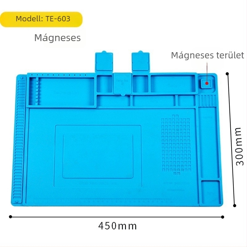 Hőálló szilikon javító matrac IC- és alaplap javításához – mágneses, anti-statikus, munkafelület telekommunikációs karbantartáshoz