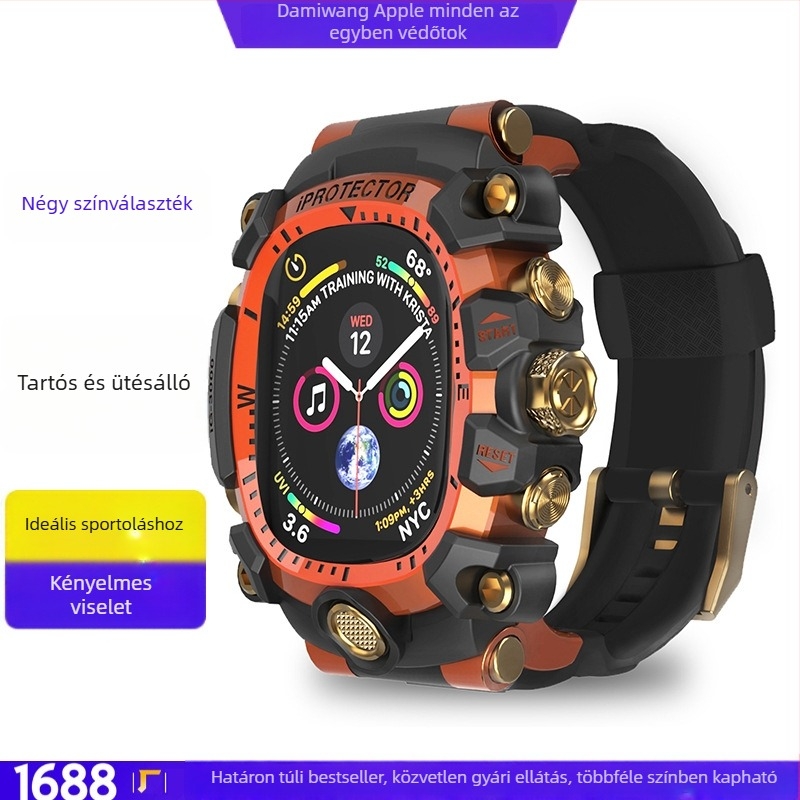 Páncél-stílusú védőtok Apple Watch SE 44–45 mm, TPU burkolat