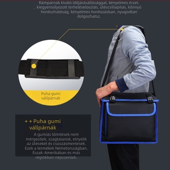 Szerszámok függő táska kereszt vállpánttal, elektromosok és asztalosok számára, ideális az eszközök szállítására és védelmére