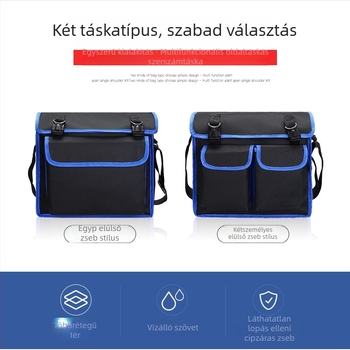 Szerszámok függő táska kereszt vállpánttal, elektromosok és asztalosok számára, ideális az eszközök szállítására és védelmére