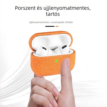 AirPods Pro 3 / AirPods 4 védőtok velúr textúrájú szövetes felülettel, hordozható, Apple-hez