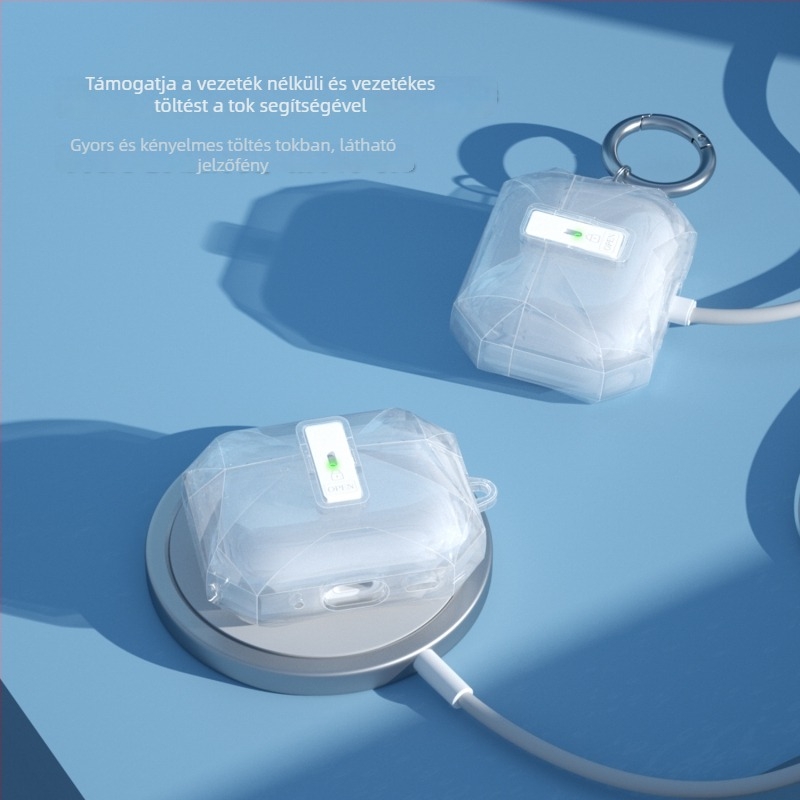 TPU védőtok AirPods Pro3/2-hoz mágneses zár szerkezettel, pontos illeszkedés, injekciós formázás, kompatibil Apple