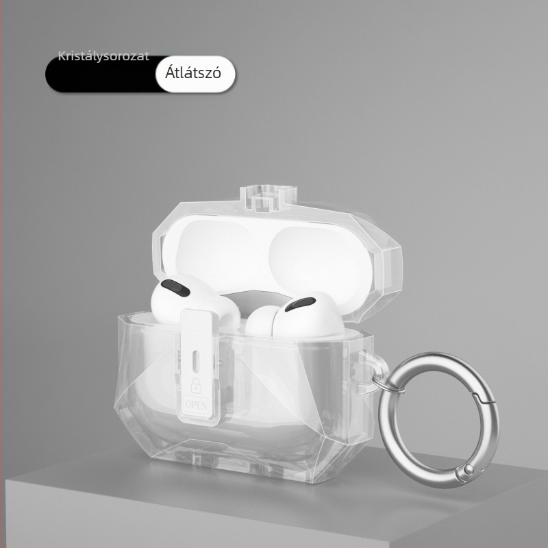 TPU védőtok AirPods Pro3/2-hoz mágneses zár szerkezettel, pontos illeszkedés, injekciós formázás, kompatibil Apple
