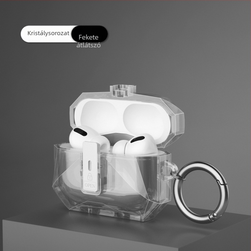 TPU védőtok AirPods Pro3/2-hoz mágneses zár szerkezettel, pontos illeszkedés, injekciós formázás, kompatibil Apple