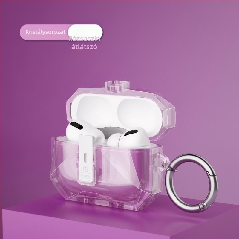 TPU védőtok AirPods Pro3/2-hoz mágneses zár szerkezettel, pontos illeszkedés, injekciós formázás, kompatibil Apple