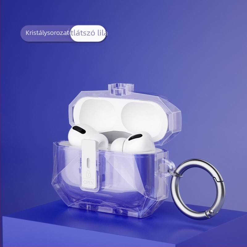 TPU védőtok AirPods Pro3/2-hoz mágneses zár szerkezettel, pontos illeszkedés, injekciós formázás, kompatibil Apple