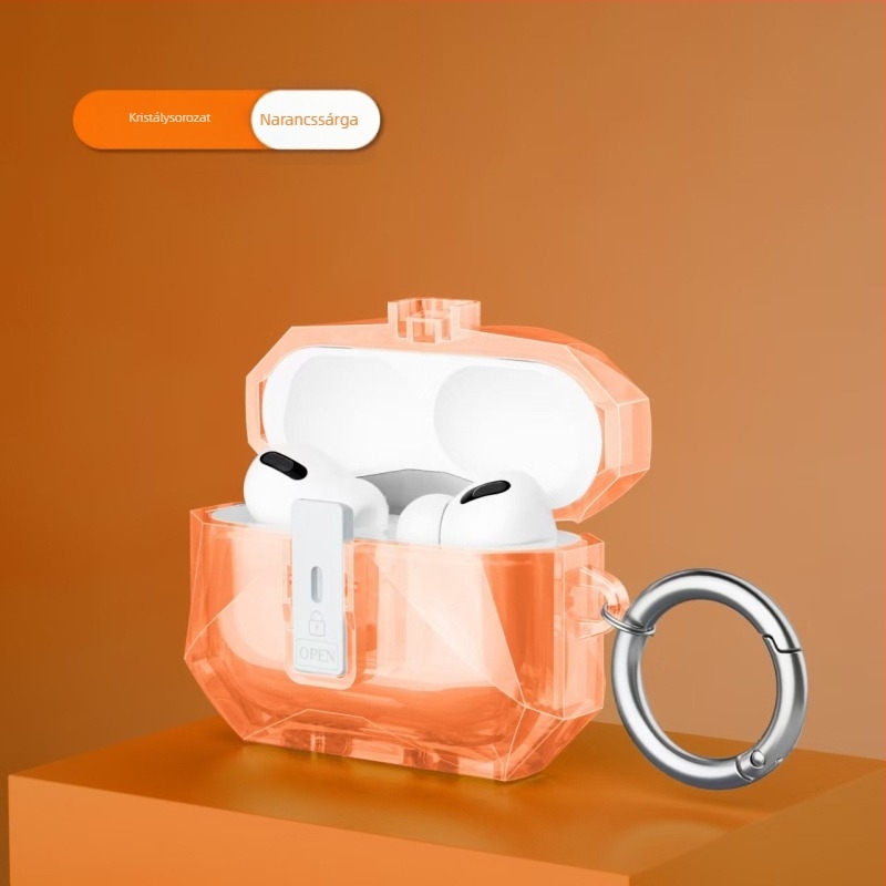 TPU védőtok AirPods Pro3/2-hoz mágneses zár szerkezettel, pontos illeszkedés, injekciós formázás, kompatibil Apple