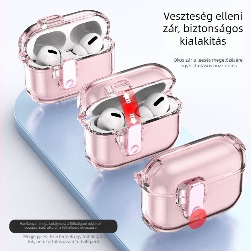 AirPods Pro védőtok automatikus felnyíló fedéllel a 2–3. generációhoz
