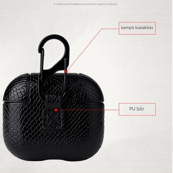 AirPods 3 védőtok, PU bőr, kemény héj, kézzel készített, testreszabható, kompatibilis az AirPods 3-mal