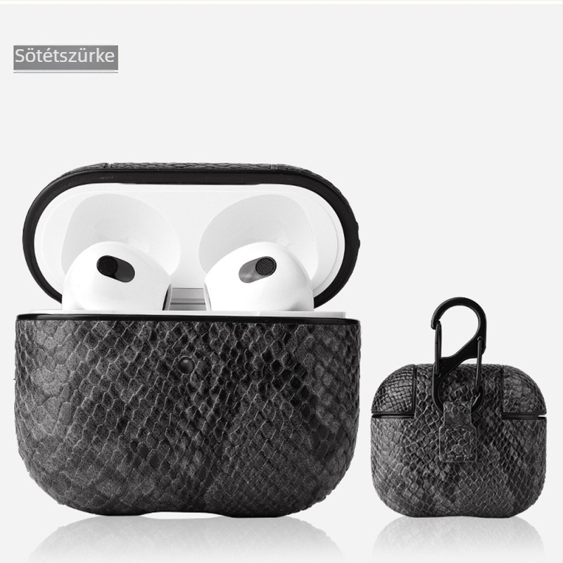 AirPods 3 védőtok, PU bőr, kemény héj, kézzel készített, testreszabható, kompatibilis az AirPods 3-mal