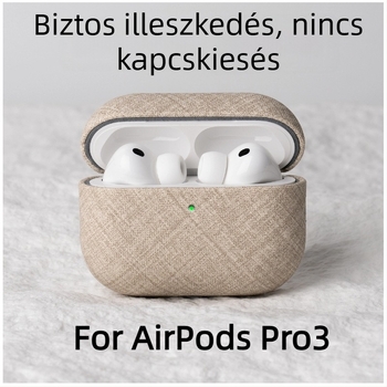 Lopie Apple AirPods Pro védőtok — PU anyag, teljes körű védelem, kézzel készített, texturált mintázat, testreszabás támogatott