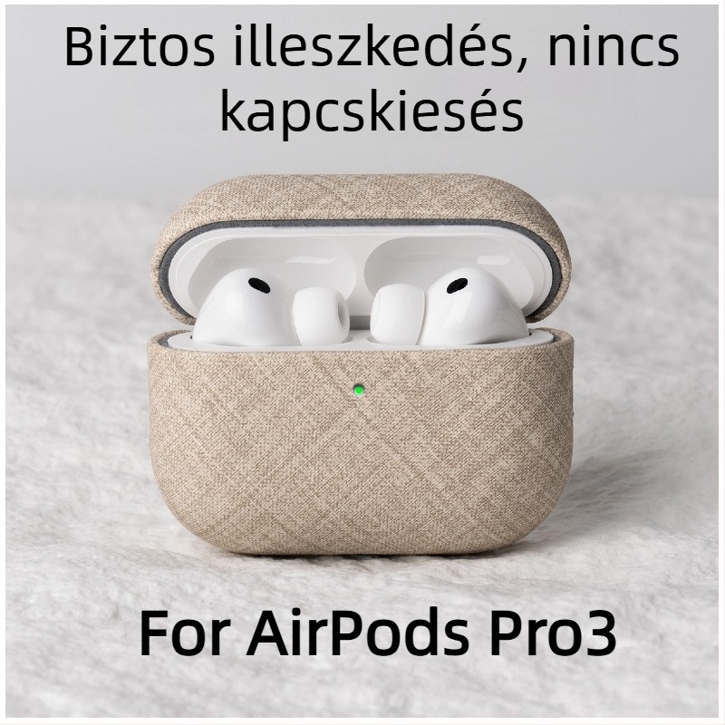 Lopie Apple AirPods Pro védőtok — PU anyag, teljes körű védelem, kézzel készített, texturált mintázat, testreszabás támogatott
