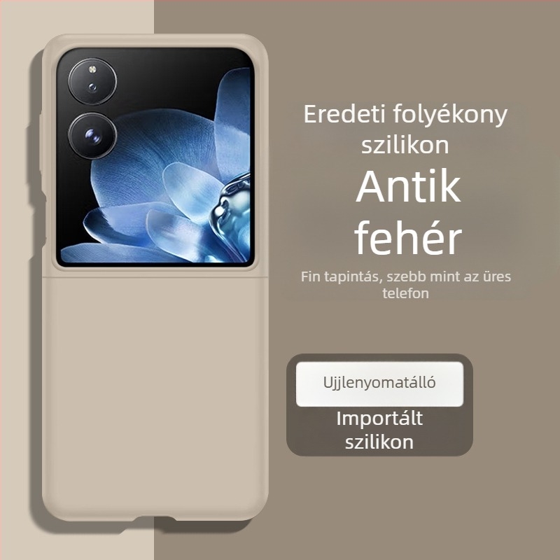 Xiaomi MixFlip mobiltelefon tok - folyékony szilikon puha tok, ütésálló védelem, összecsukható kijelző kompatibilis