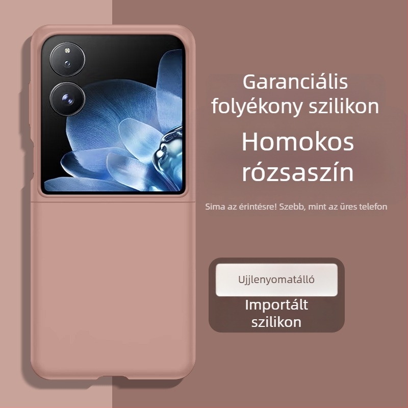 Xiaomi MixFlip mobiltelefon tok - folyékony szilikon puha tok, ütésálló védelem, összecsukható kijelző kompatibilis