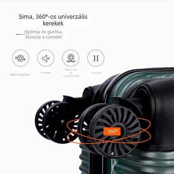 Kézipoggyász, ABS anyag, 2,3 kg, Univerzális kerekek, Zipzár nyitás