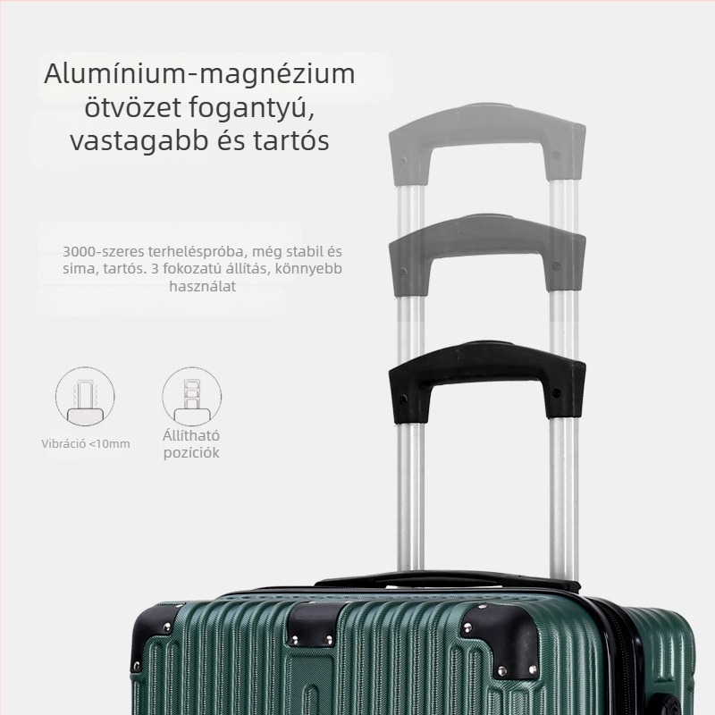 Kézipoggyász, ABS anyag, 2,3 kg, Univerzális kerekek, Zipzár nyitás