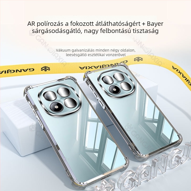 Tazo védőtok Redmi Note 15-hoz és Xiaomi Note 14-hez, átlátszó TPU ütésálló tokkal és teljes lefedettséggel