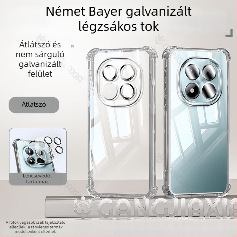 Tazo védőtok Redmi Note 15-hoz és Xiaomi Note 14-hez, átlátszó TPU ütésálló tokkal és teljes lefedettséggel