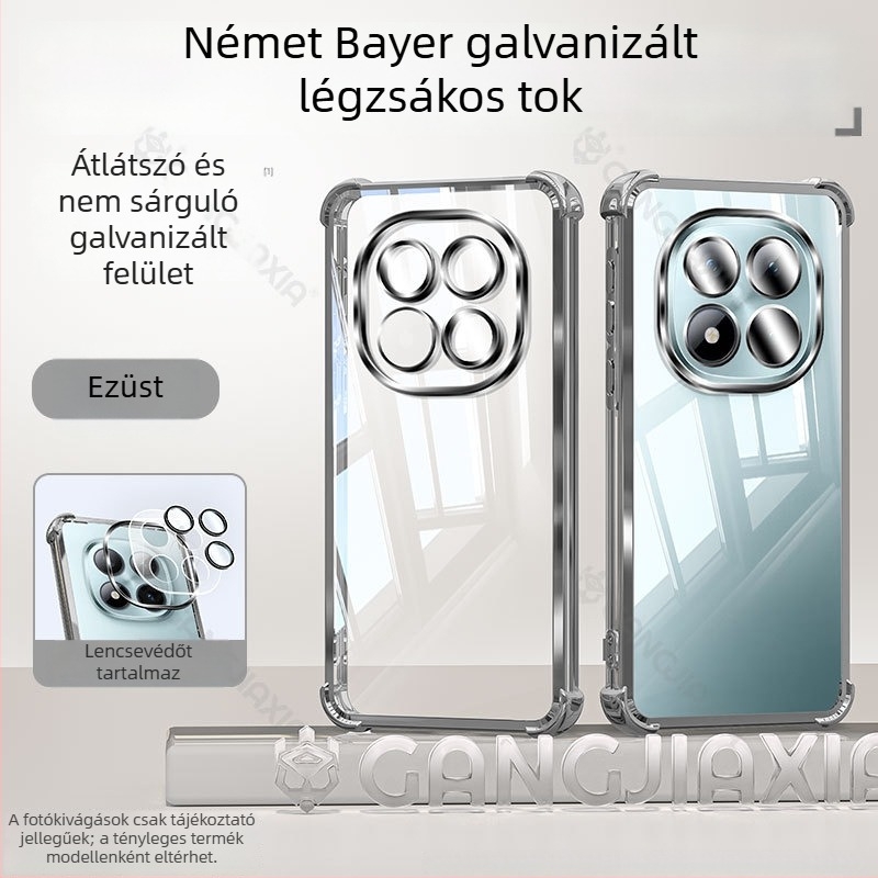 Tazo védőtok Redmi Note 15-hoz és Xiaomi Note 14-hez, átlátszó TPU ütésálló tokkal és teljes lefedettséggel