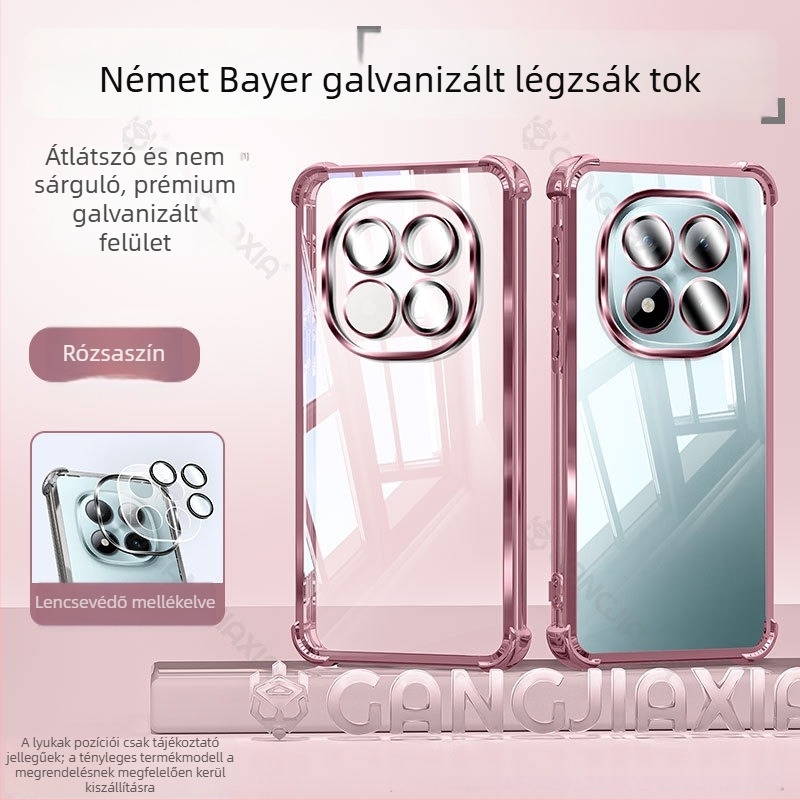 Tazo védőtok Redmi Note 15-hoz és Xiaomi Note 14-hez, átlátszó TPU ütésálló tokkal és teljes lefedettséggel