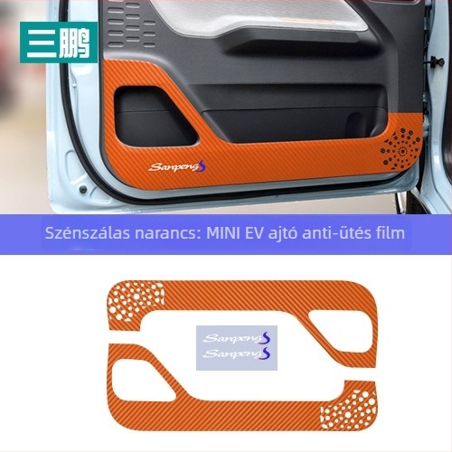 Wuling Hongguang MINIEV ajtók és ülések belső karbon szálas védőfólia — öntapadó, anti-ütés védelem